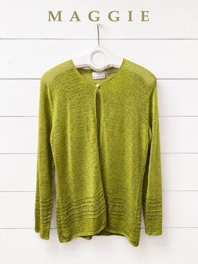 Maggie Olive Green Knit Cardigan – Size L/G